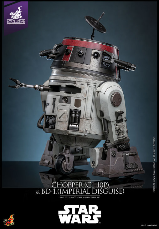 Star Wars: Chopper C1-10P, BD-1 und Mausdroide MSE-6, 1/6 Figur von Hot Toys