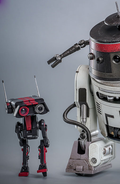 Star Wars: Chopper C1-10P, BD-1 und Mausdroide MSE-6, 1/6 Figur von Hot Toys