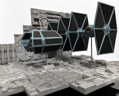 Star Wars - Episode IV - A New Hope: Death Star Battle TIE Fighter Diorama, Diorama von SPACEart