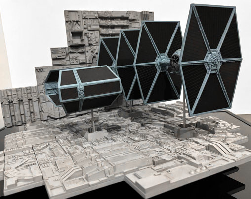 Star Wars - Episode IV - A New Hope: Death Star Battle TIE Fighter Diorama, Diorama von SPACEart