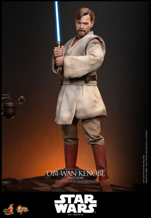 Star Wars - Episode III - Revenge of the Sith: Obi-Wan Kenobi - Mustafar, 1/6 Figur von Hot Toys
