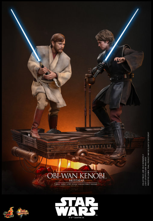 Star Wars - Episode III - Revenge of the Sith: Obi-Wan Kenobi - Mustafar, 1/6 Figur von Hot Toys