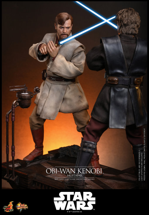 Star Wars - Episode III - Revenge of the Sith: Obi-Wan Kenobi - Mustafar, 1/6 Figur von Hot Toys