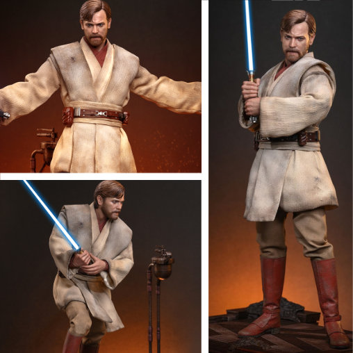 Star Wars - Episode III - Revenge of the Sith: Obi-Wan Kenobi - Mustafar, 1/6 Figur von Hot Toys