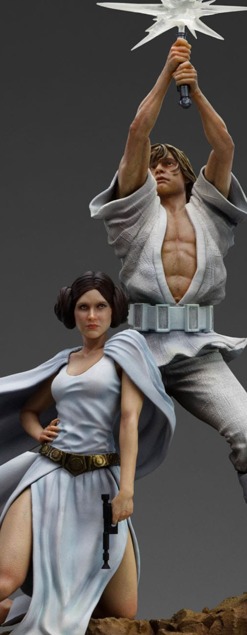 Star Wars - Episode IV - A New Hope: Luke Skywalker und Prinzessin Leia von Iron Studios, weitere Produktansicht 2