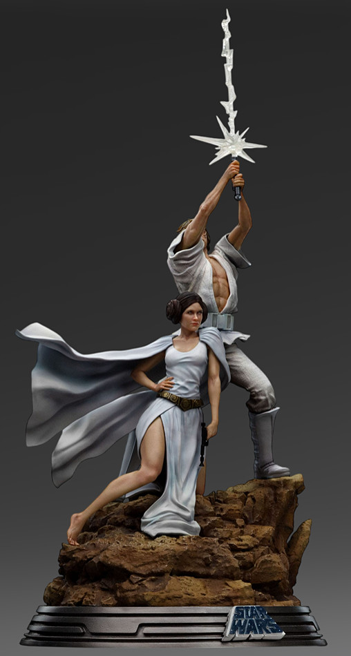 Star Wars - Episode IV - A New Hope: Luke Skywalker und Prinzessin Leia von Iron Studios, weitere Produktansicht 4