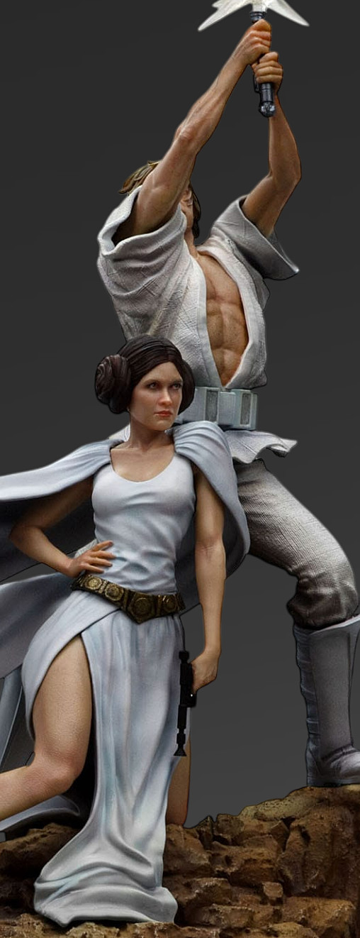 Star Wars - Episode IV - A New Hope: Luke Skywalker und Prinzessin Leia von Iron Studios, weitere Produktansicht 5