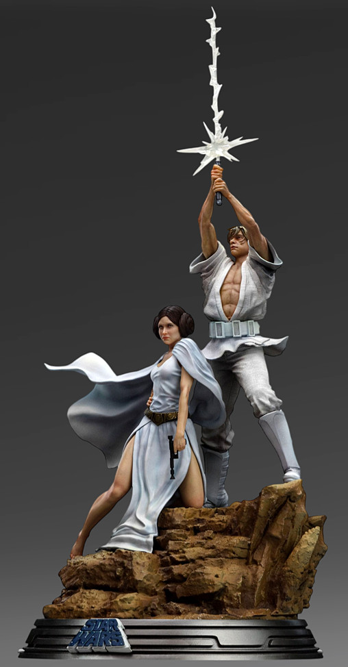 Star Wars - Episode IV - A New Hope: Luke Skywalker und Prinzessin Leia von Iron Studios, weitere Produktansicht 7
