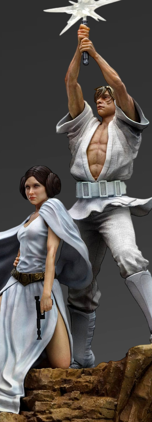Star Wars - Episode IV - A New Hope: Luke Skywalker und Prinzessin Leia von Iron Studios, weitere Produktansicht 8