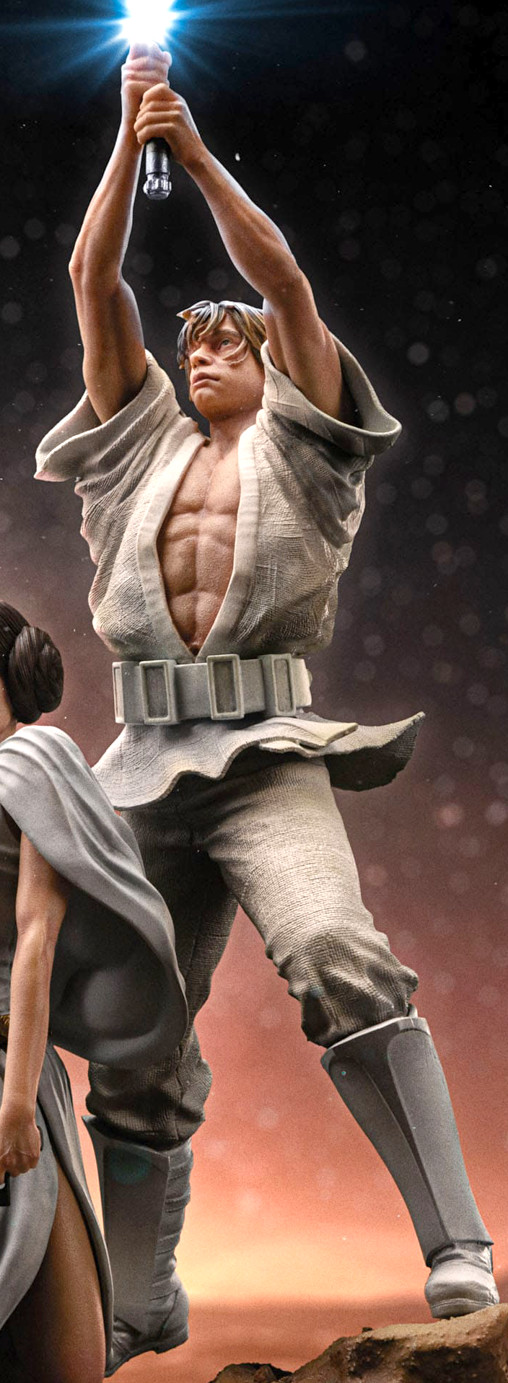 Star Wars - Episode IV - A New Hope: Luke Skywalker und Prinzessin Leia von Iron Studios, weitere Produktansicht 15