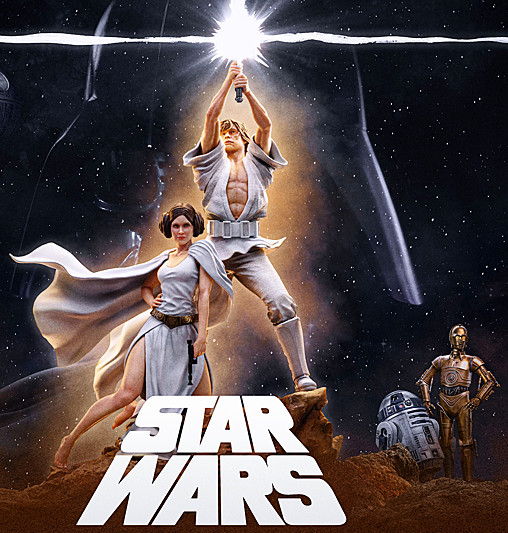Star Wars - Episode IV - A New Hope: Luke Skywalker und Prinzessin Leia von Iron Studios, weitere Produktansicht 17