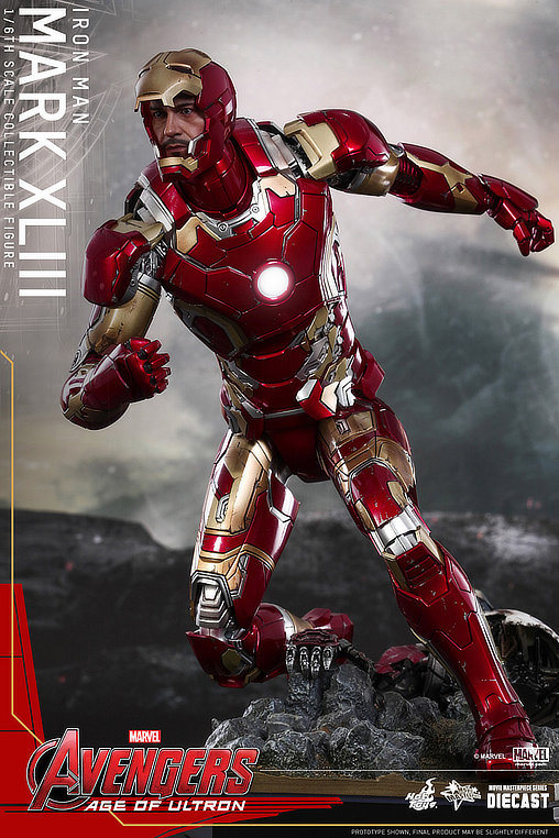 The Avengers - Age of Ultron: Iron Man Mark XLIII - DieCast, 1/6 Figur von Hot Toys