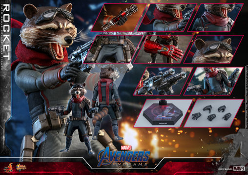 The Avengers - Endgame: Rocket, 1/6 Figur von Hot Toys