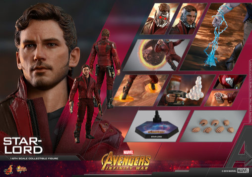 The Avengers - Infinity War: Star-Lord, 1/6 Figur von Hot Toys