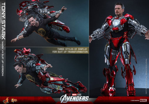 The Avengers: Tony Stark - Mark 7 Suit Up Version, 1/6 Figur von Hot Toys