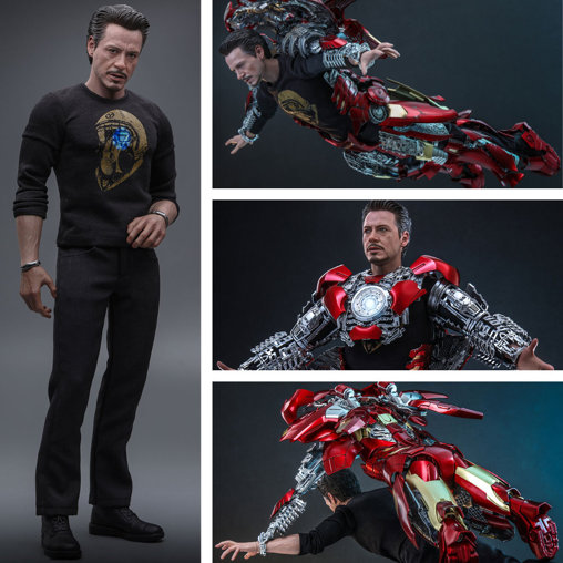 The Avengers: Tony Stark - Mark 7 Suit Up Version, Typ: 1/6 Figur