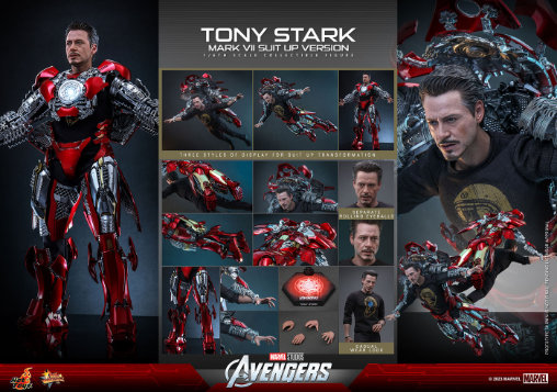 The Avengers: Tony Stark - Mark 7 Suit Up Version, 1/6 Figur von Hot Toys