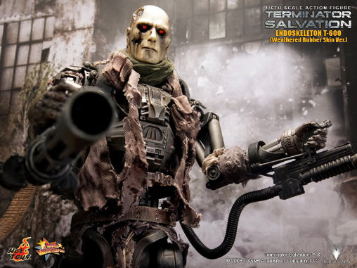 Terminator - Salvation: T-600 Endoskeleton - Damaged Skin Version, 1/6 Figur von Hot Toys