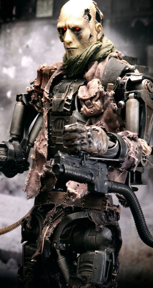Terminator - Salvation: T-600 Endoskeleton - Damaged Skin Version, 1/6 Figur von Hot Toys