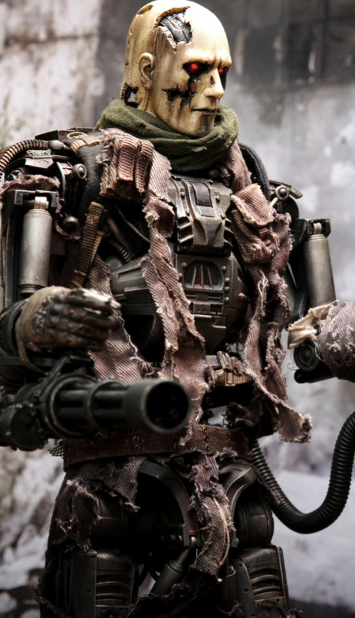 Terminator - Salvation: T-600 Endoskeleton - Damaged Skin Version, 1/6 Figur von Hot Toys