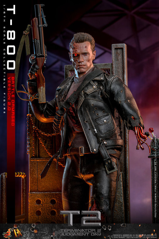 Terminator 2: T-800 - Battle Damaged Version 2.0, 1/6 Figur von Hot Toys