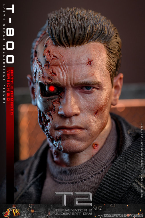 Terminator 2: T-800 - Battle Damaged Version 2.0, 1/6 Figur von Hot Toys