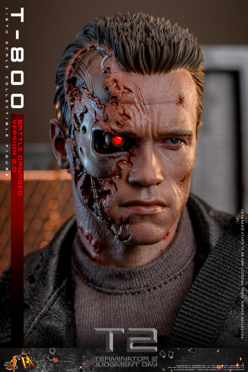 Terminator 2: T-800 - Battle Damaged Version 2.0, 1/6 Figur von Hot Toys