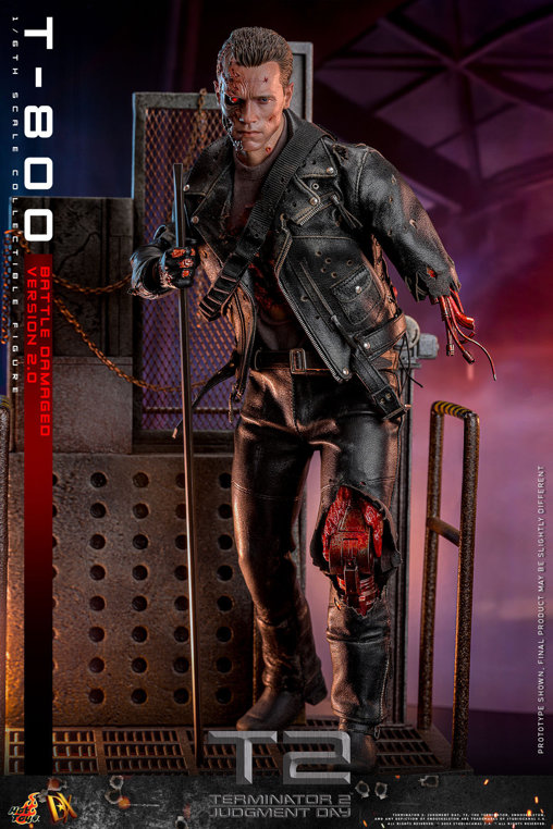 Terminator 2: T-800 - Battle Damaged Version 2.0, 1/6 Figur von Hot Toys