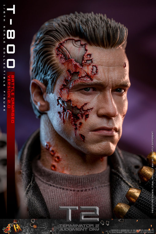 Terminator 2: T-800 - Battle Damaged Version 2.0, 1/6 Figur von Hot Toys