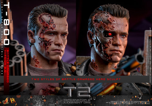 Terminator 2: T-800 - Battle Damaged Version 2.0, 1/6 Figur von Hot Toys