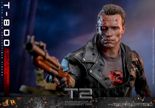 Terminator 2: T-800 - Battle Damaged Version 2.0, 1/6 Figur von Hot Toys