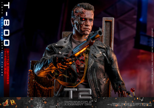 Terminator 2: T-800 - Battle Damaged Version 2.0, 1/6 Figur von Hot Toys