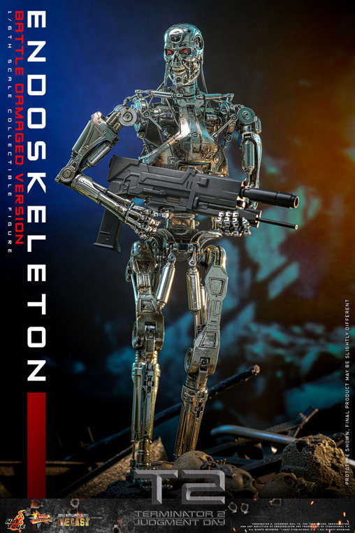 Terminator 2: T-800 Endoskeleton - Battle Damaged, 1/6 Figur von Hot Toys