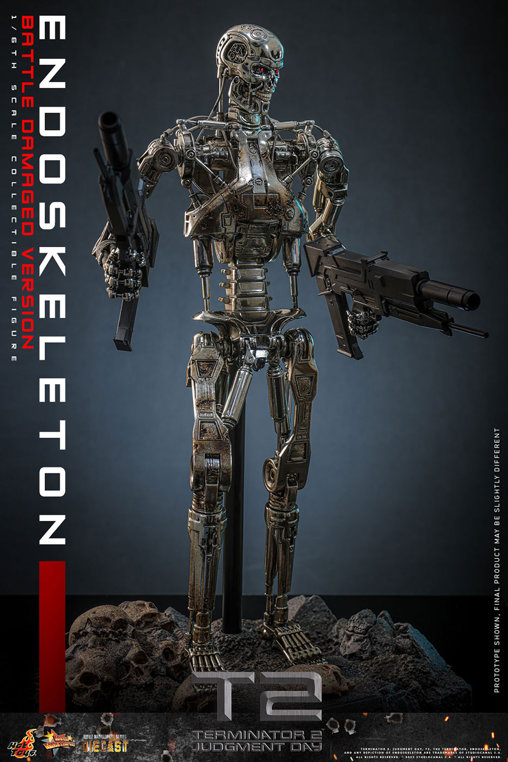 Terminator 2: T-800 Endoskeleton - Battle Damaged, 1/6 Figur von Hot Toys
