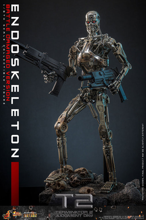 Terminator 2: T-800 Endoskeleton - Battle Damaged, 1/6 Figur von Hot Toys