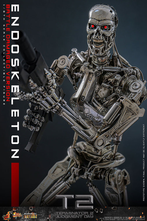 Terminator 2: T-800 Endoskeleton - Battle Damaged, 1/6 Figur von Hot Toys