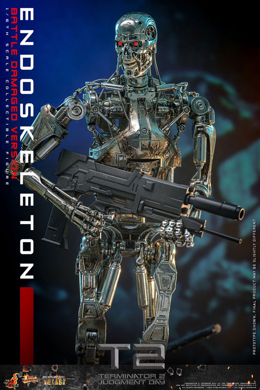 Terminator 2: T-800 Endoskeleton - Battle Damaged, 1/6 Figur von Hot Toys