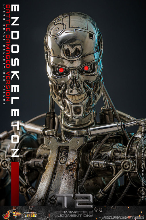 Terminator 2: T-800 Endoskeleton - Battle Damaged, 1/6 Figur von Hot Toys