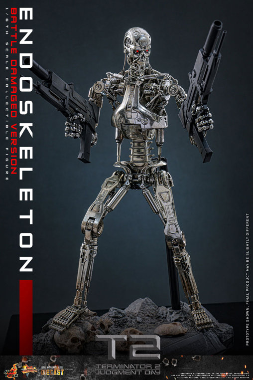 Terminator 2: T-800 Endoskeleton - Battle Damaged, 1/6 Figur von Hot Toys