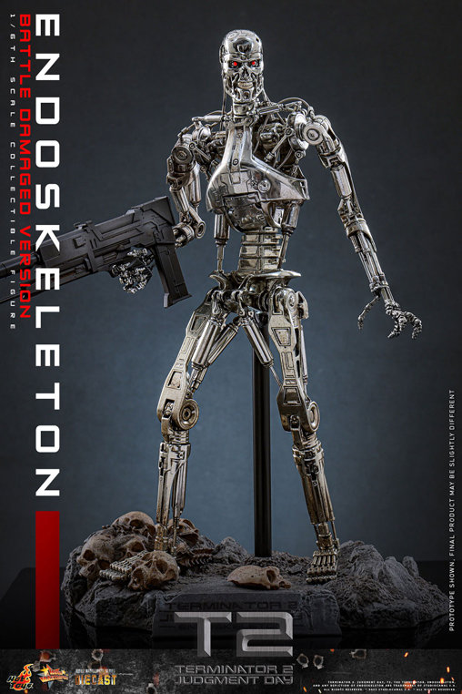 Terminator 2: T-800 Endoskeleton - Battle Damaged, 1/6 Figur von Hot Toys