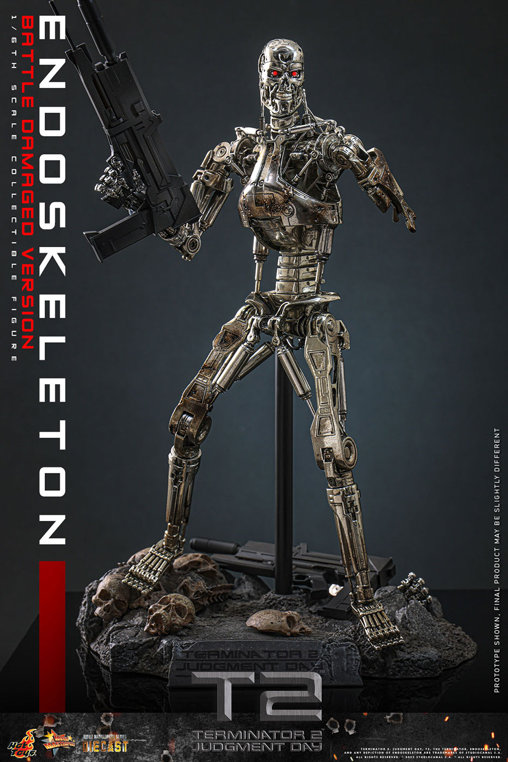 Terminator 2: T-800 Endoskeleton - Battle Damaged, 1/6 Figur von Hot Toys