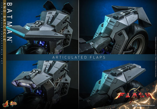 The Flash: Batman and Batcycle, 1/6 Figur von Hot Toys