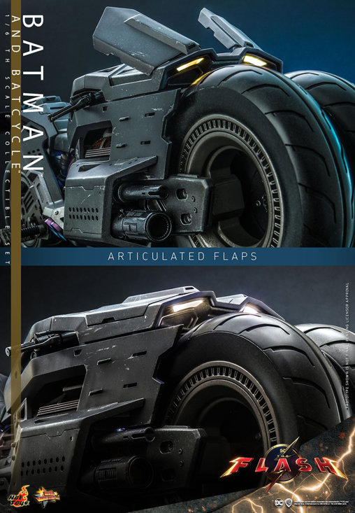 The Flash: Batman and Batcycle, 1/6 Figur von Hot Toys