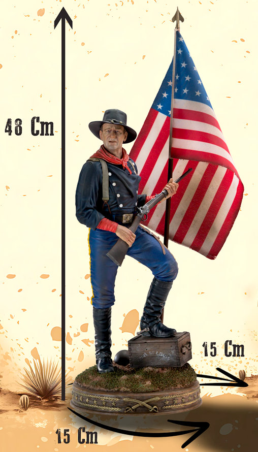 The Horse Soldiers: Colonel John Marlowe - Civil War 1863, Statue von Infinite Statue