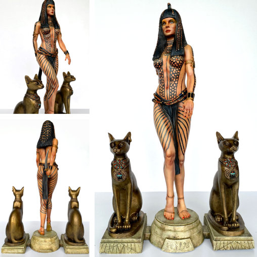 Vivacious Vixens: Pharaohs Squeeze, Statue